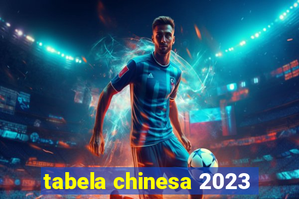 tabela chinesa 2023